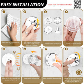 Motaipeak surface compatibility on glass and tile enables clean mounting.