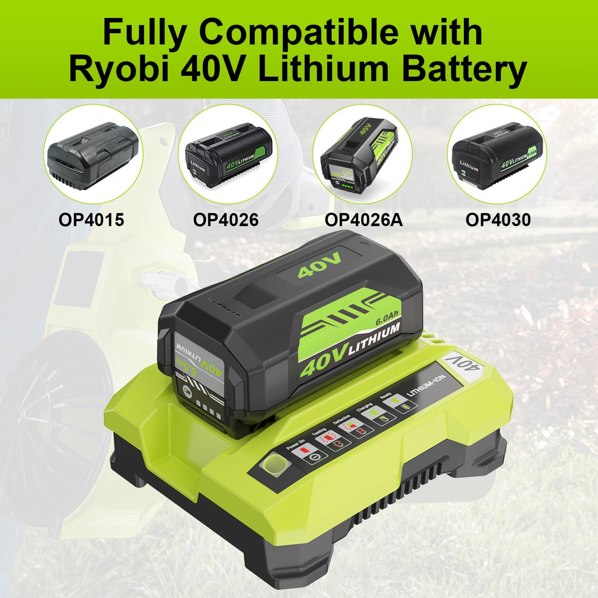 Moticett charger kit included for quick battery swaps with Ryobi systems.