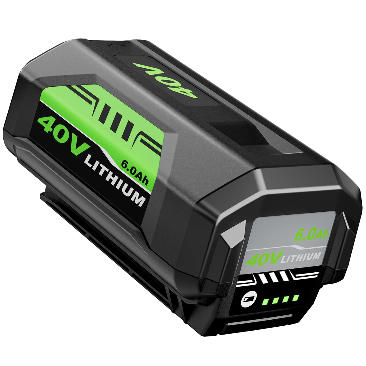 Moticett 40V 6Ah battery front view for Ryobi tool replacement