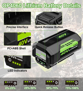 Moticett 40V 6Ah label shot shows capacity and care notes