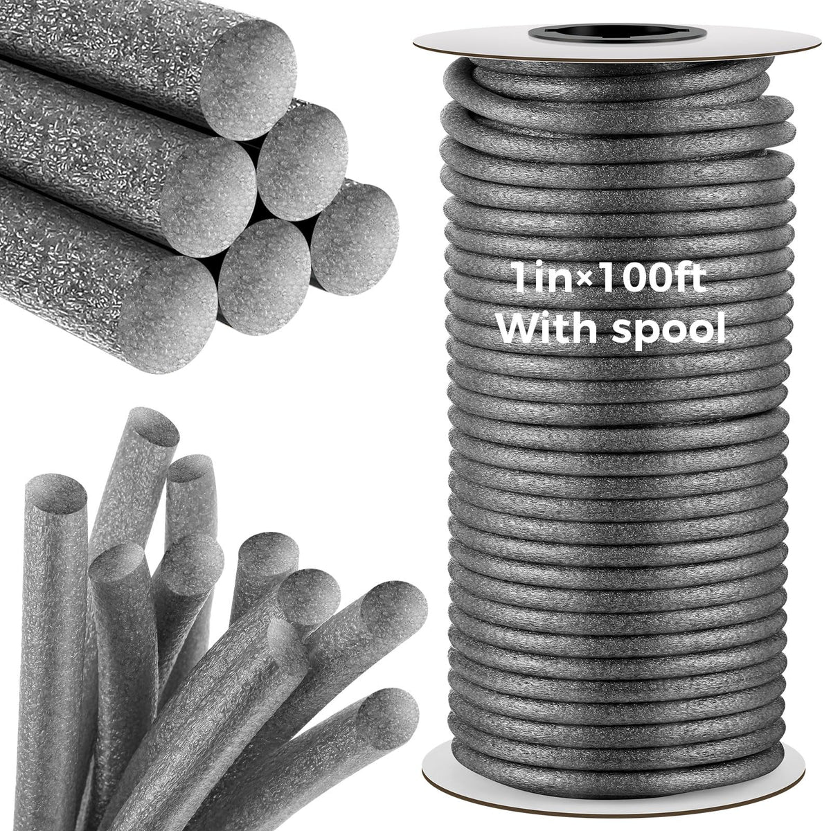 MotiMind foam backer rod 1in x 100ft for clean caulking gaps.