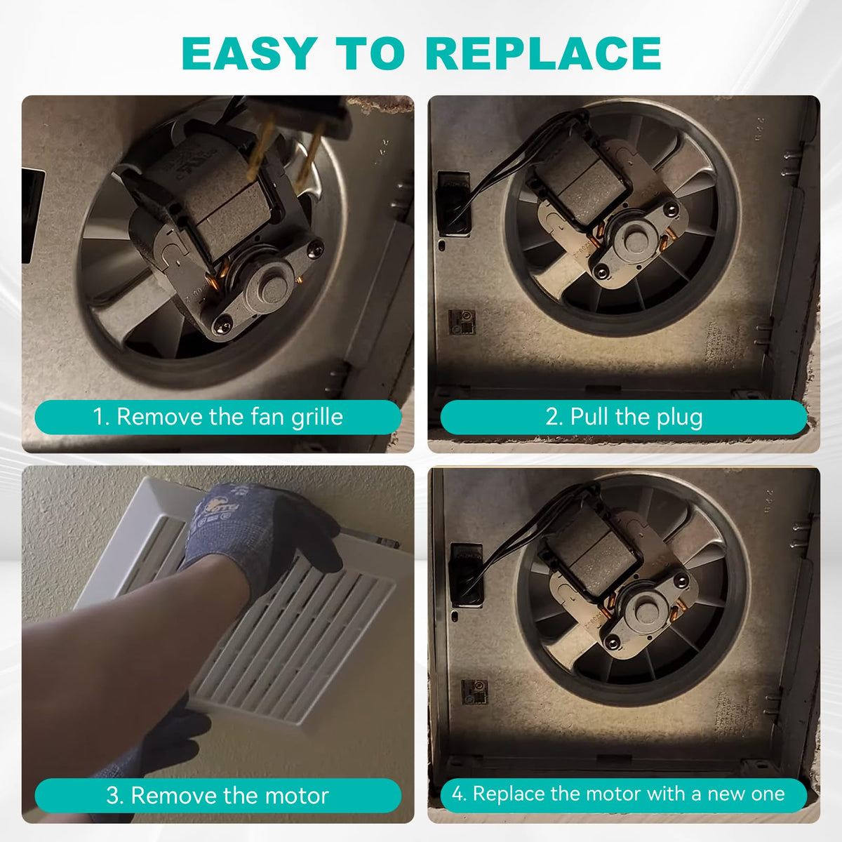 2.0 Sone operation supports a quieter bathroom atmosphere.