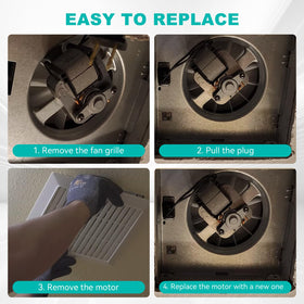 2.0 Sone operation supports a quieter bathroom atmosphere.