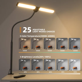 Motumen gooseneck lamp offers flexible positioning for precise task lighting.