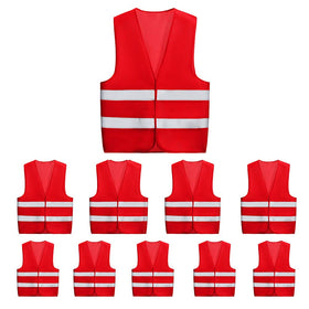 Mount Marter safety vest front view with 360° reflective strips for high visibility