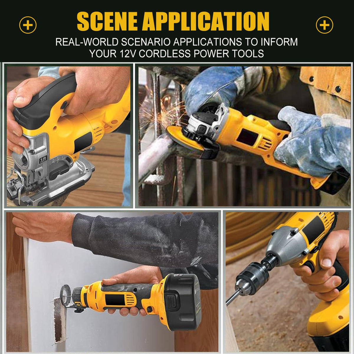 Mounzuikue dual 7000mAh Dewalt DCB127 battery powering tools with extended runtime.