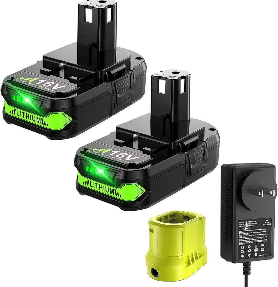 Mounzuikue Ryobi 18V battery 38Ah pack for extended tool run time