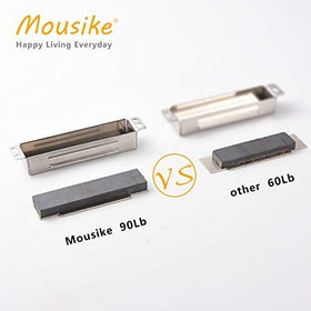Mousike 90lb magnetic closure provides strong hold for heavy doors and drawers