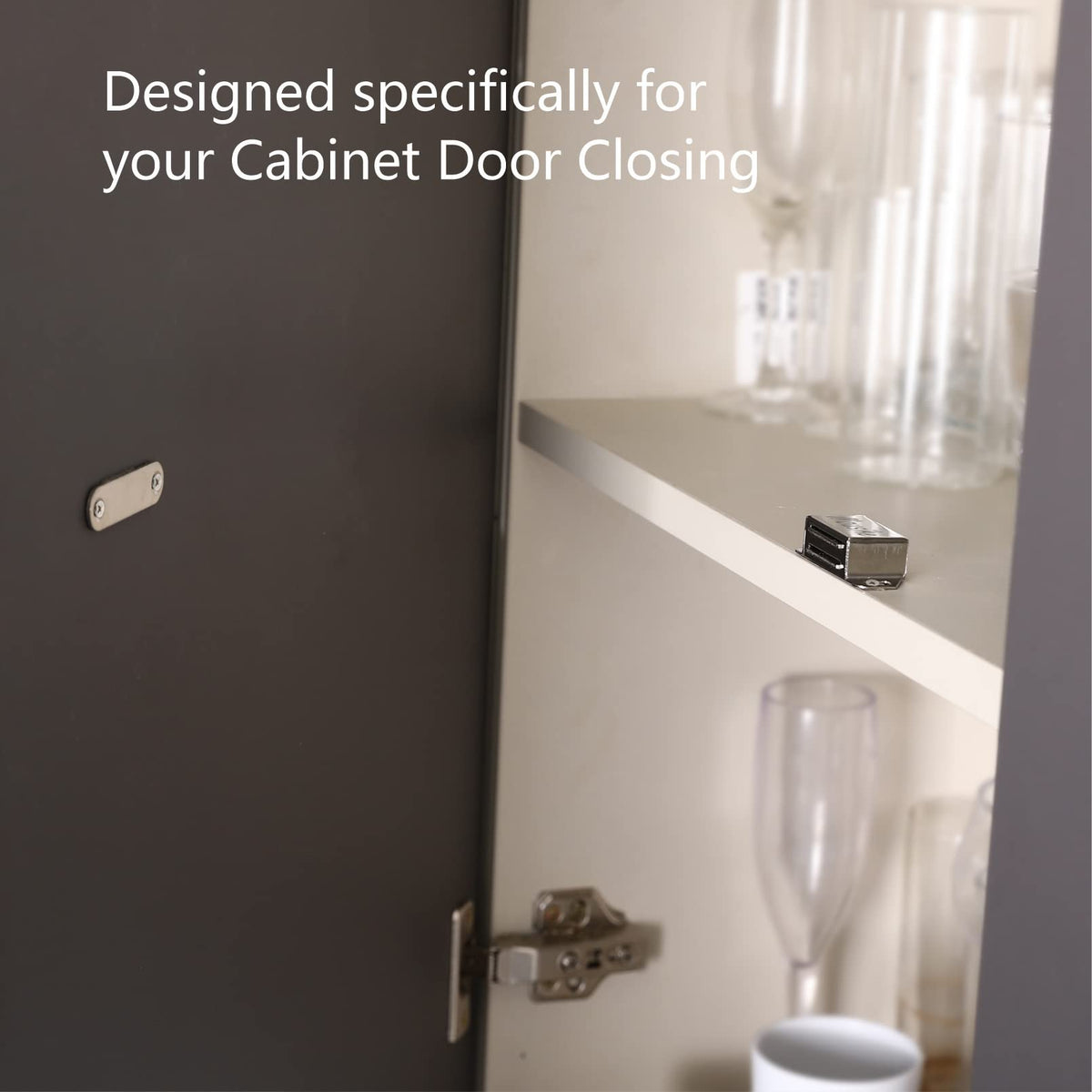 Mousike cabinet magnet for bedroom and bathroom keeps doors securely closed.