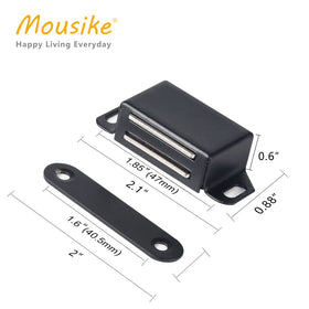 Mousike cabinet magnet 30lb screw installation, demonstrating quick DIY mounting.