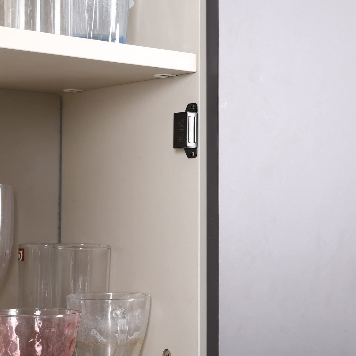 Mousike DIY install with included screws and adhesive tips for easy setup.