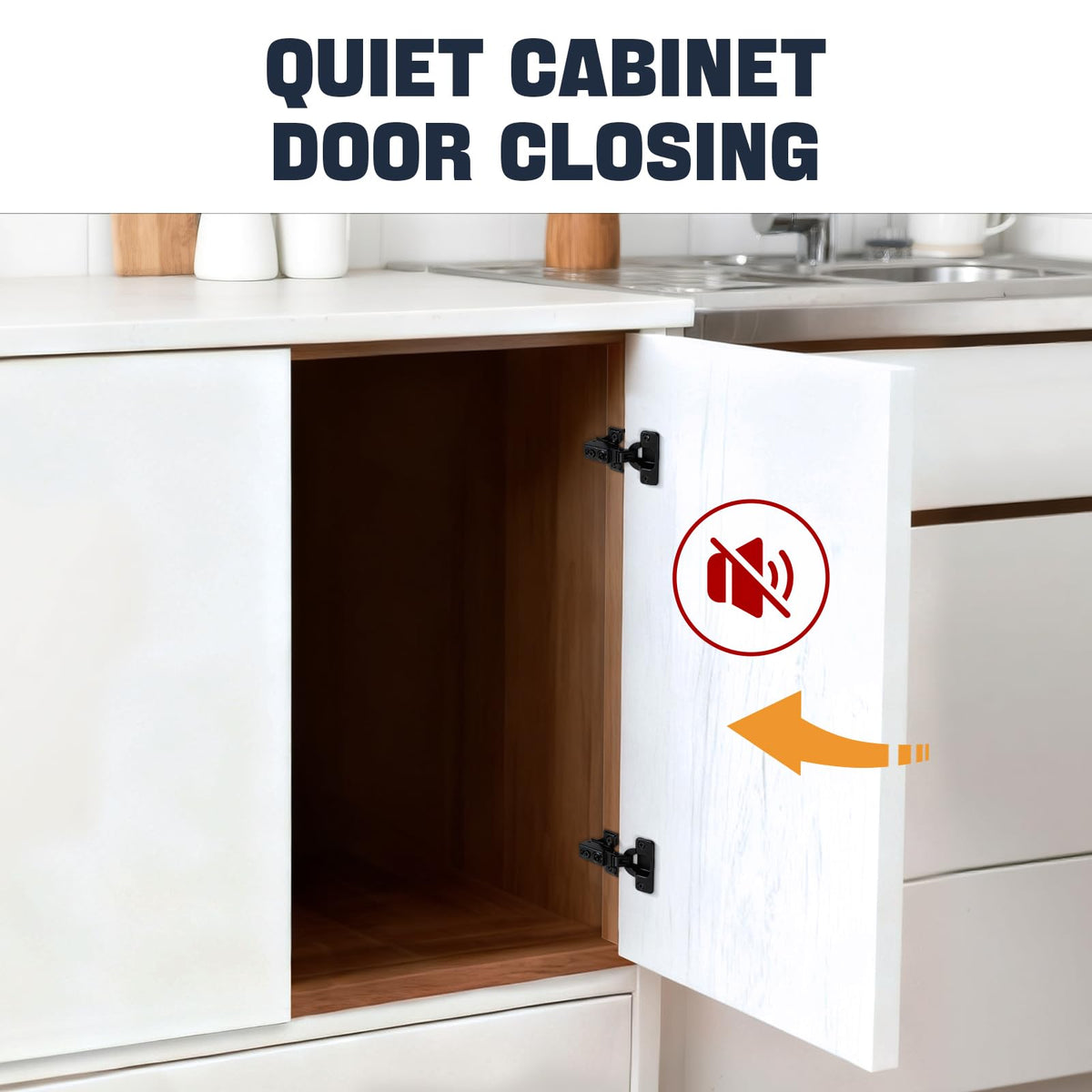 Mousike half-overlay hinges demonstrate appropriate overlay for versatile installations.