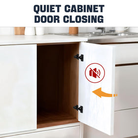 Mousike half-overlay hinges demonstrate appropriate overlay for versatile installations.