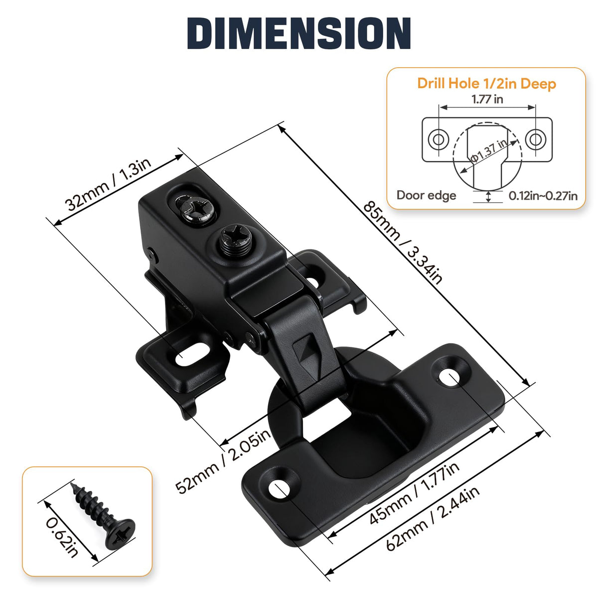 Mousike includes screws and manual for simple, tool-friendly installation.