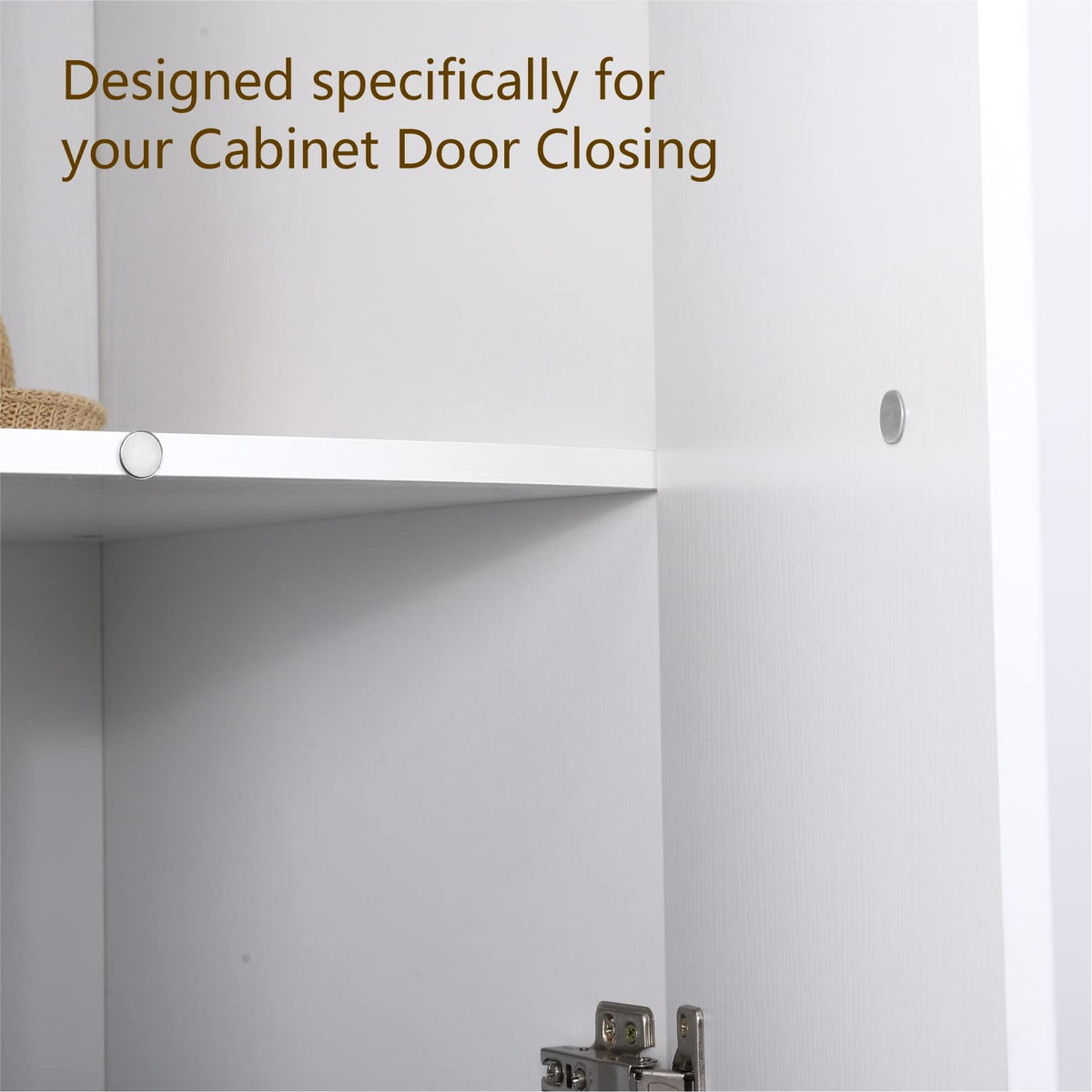 Mousike magnet and suction plate secure doors for lasting closure.