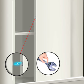 Mousike nail-free adhesive included for damage-free mounting.