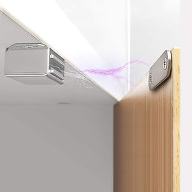 Mousike 30lb cabinet magnets installed in a kitchen cabinet