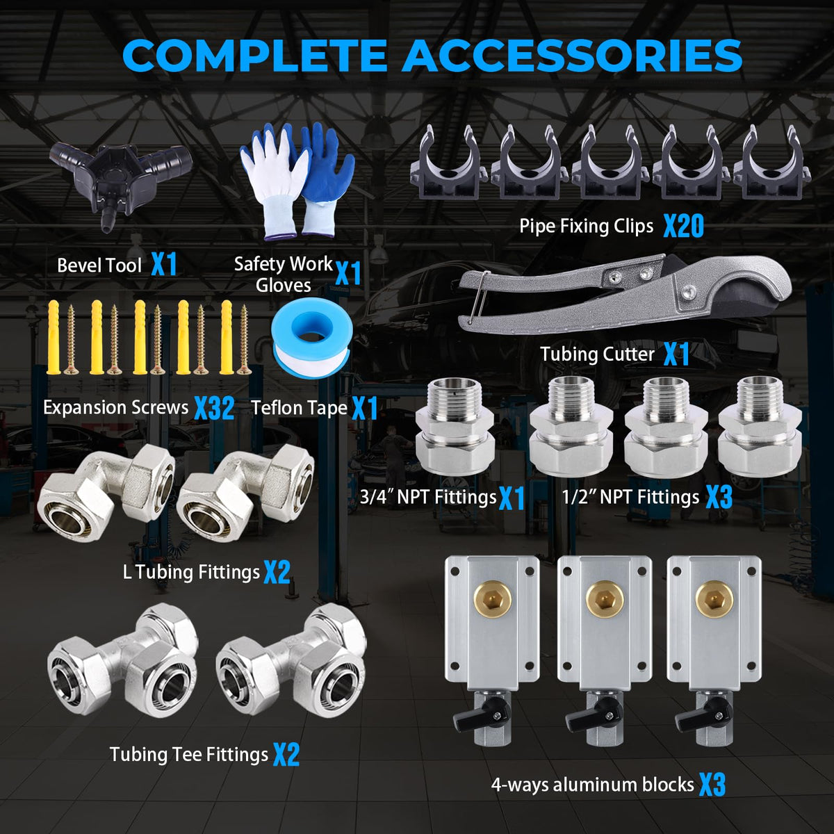 Mouuy Shop Air Line Kit accessory pack ready for fast, hassle-free setup