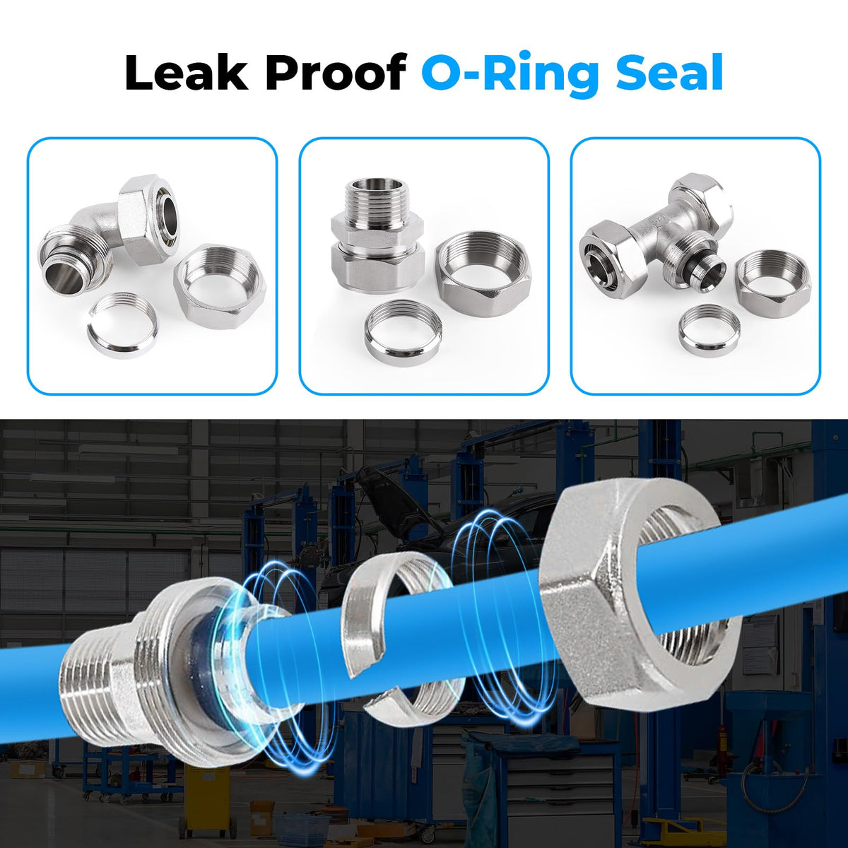 Mouuy Shop Air Line Kit leak-proof joint emphasizes reliability in any shop