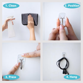 Movelyst hooks holding keys and hats for quick organizing