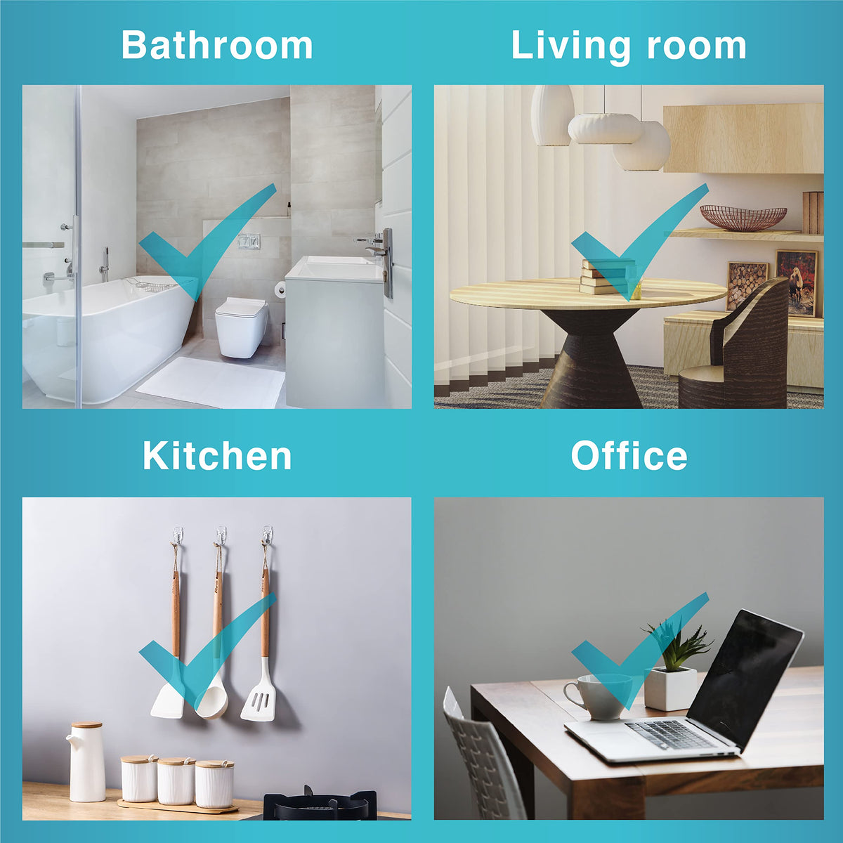 Suitable for tile, finished wood, glass, and metal surfaces