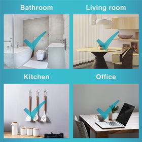 Suitable for tile, finished wood, glass, and metal surfaces
