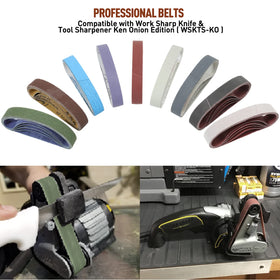 Moviron knife sharpener belts 240 grit for deburring and initial edge shaping