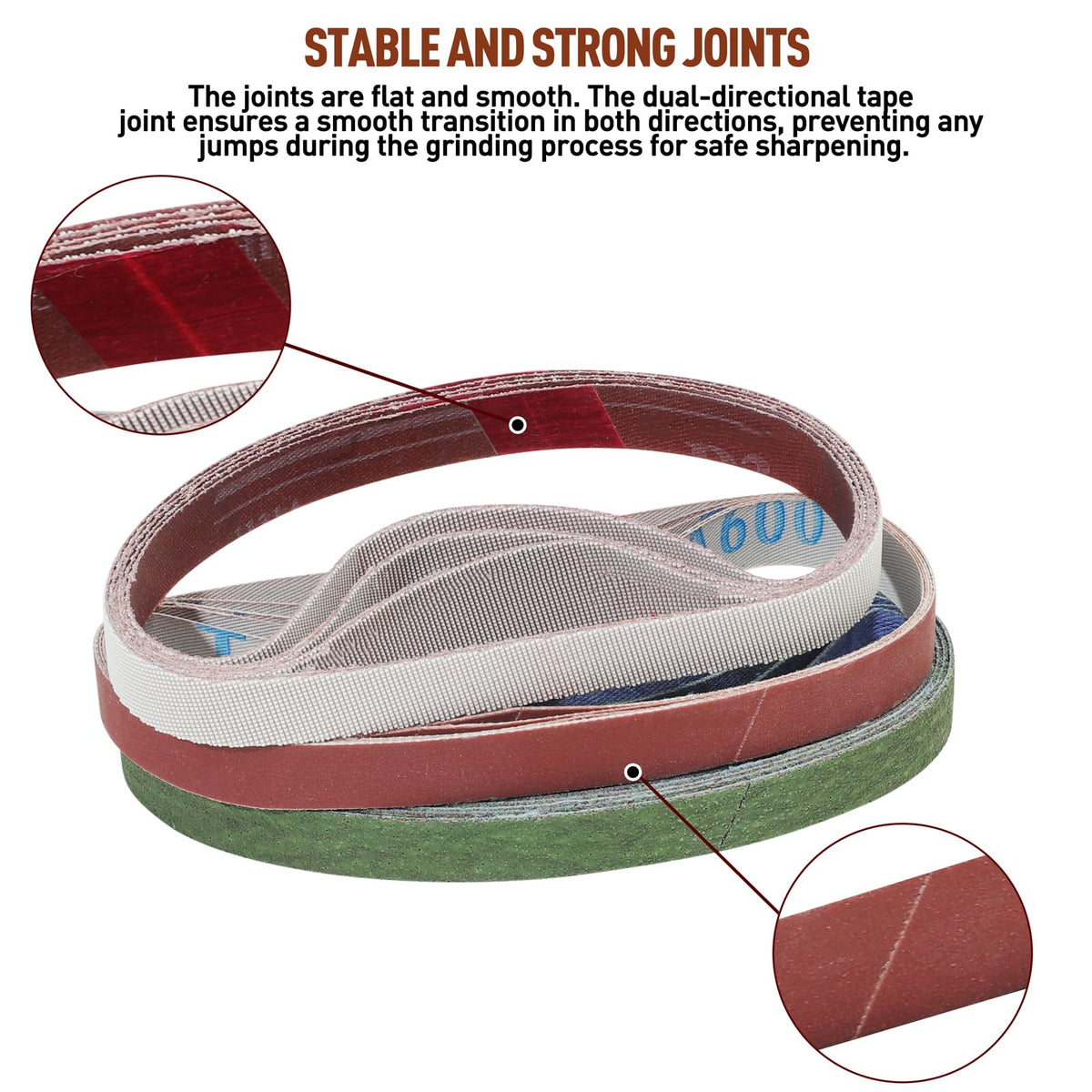 MOVIRON 600-grit belt for Work Sharp; refined edge touch-ups.