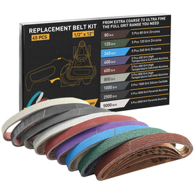 MOVIRON replacement belt 80-grit for Work Sharp; fast material removal and rough edge setup.