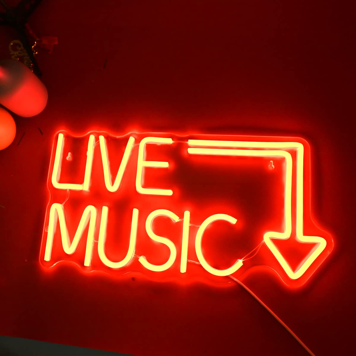 moweek Live Music Sign USB powered offers easy setup for any venue