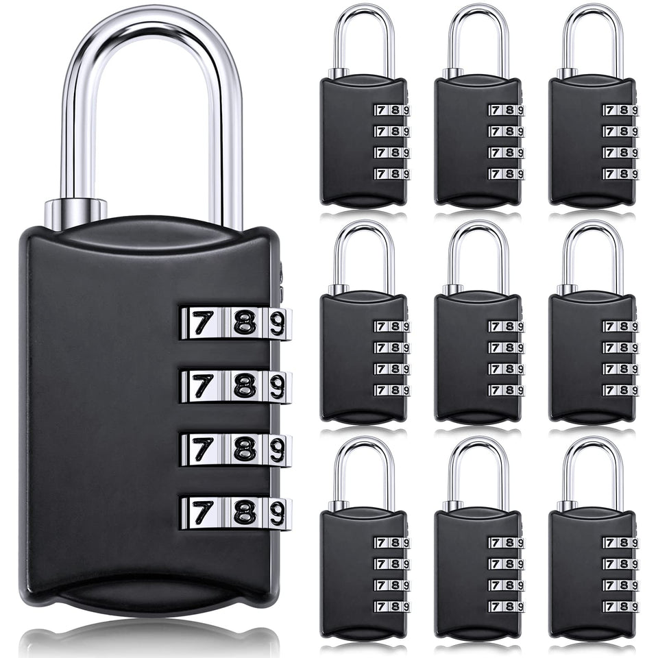 Moxweyeni 10-pack 4-digit lock body for secure travel luggage.