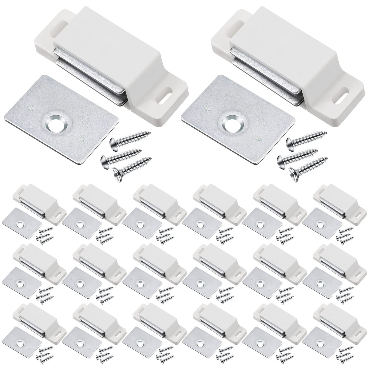 Moxweyeni 24-pack cabinet magnets secure doors with reliable closure