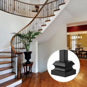 Moxweyeni baluster shoe with screw attachment for 1/2 inch rails