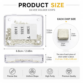 Moxweyeni 500-piece pack of silver solder chips for on-the-go repairs.