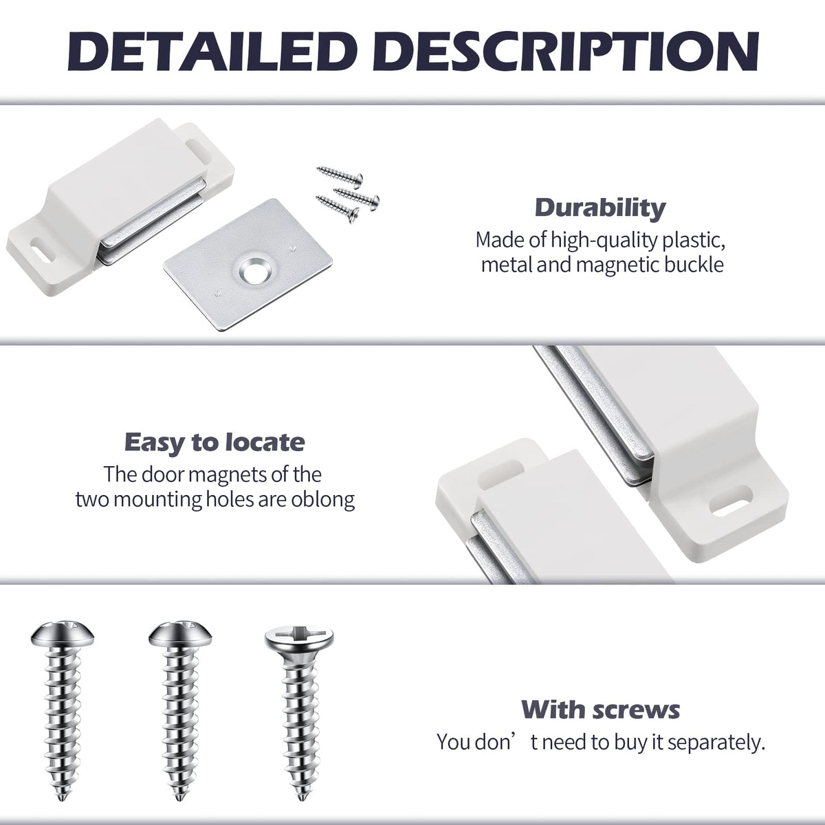 Moxweyeni zinc cabinet magnet offers 15 lb pull for sturdy closures