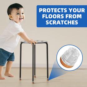 MOYOHIM 360 wrap felt bottom protects floors and reduces chair movement noise.
