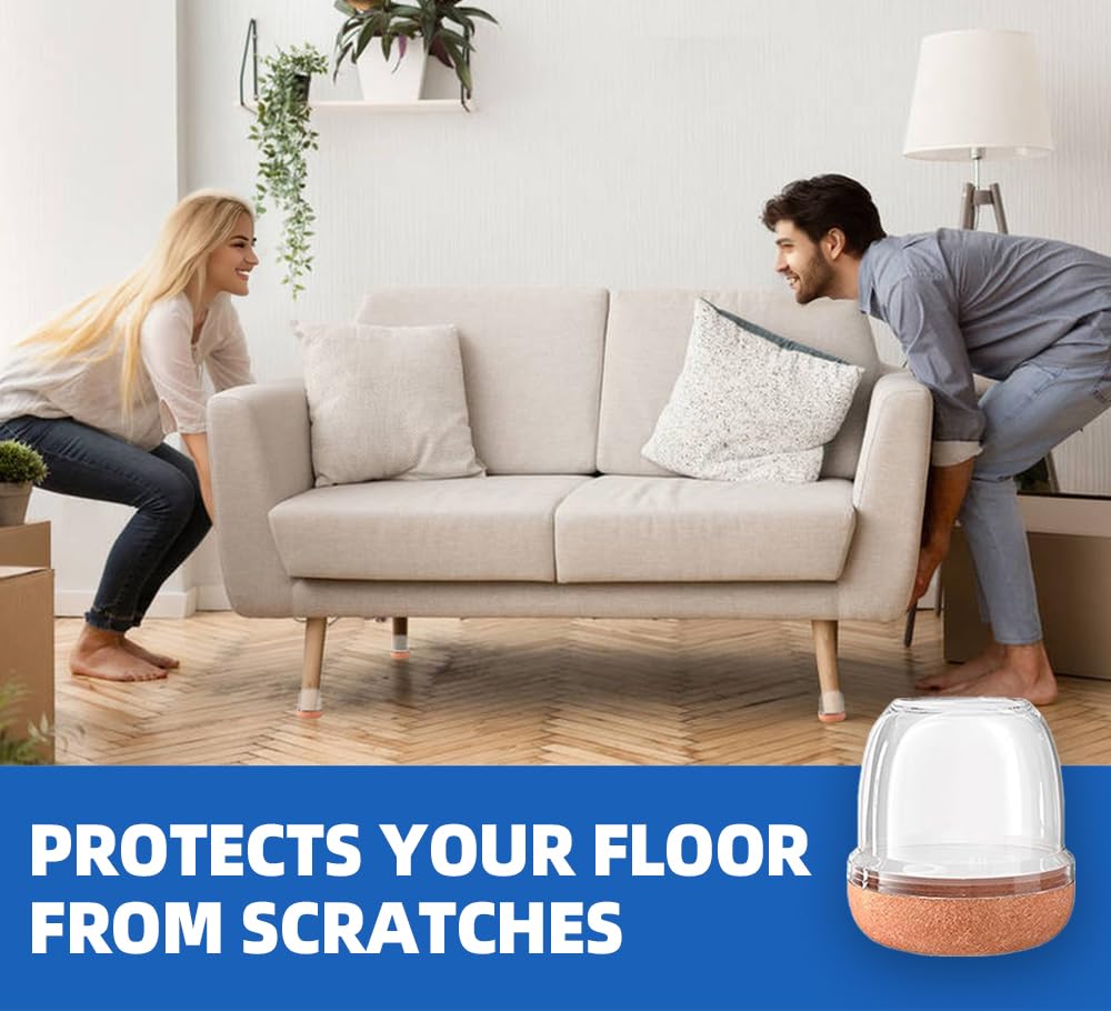 MOYOHIM 360 wrapped felt bottom protects surfaces and reduces chair movement noise
