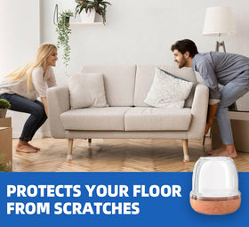 MOYOHIM 360 wrapped felt bottom protects surfaces and reduces chair movement noise