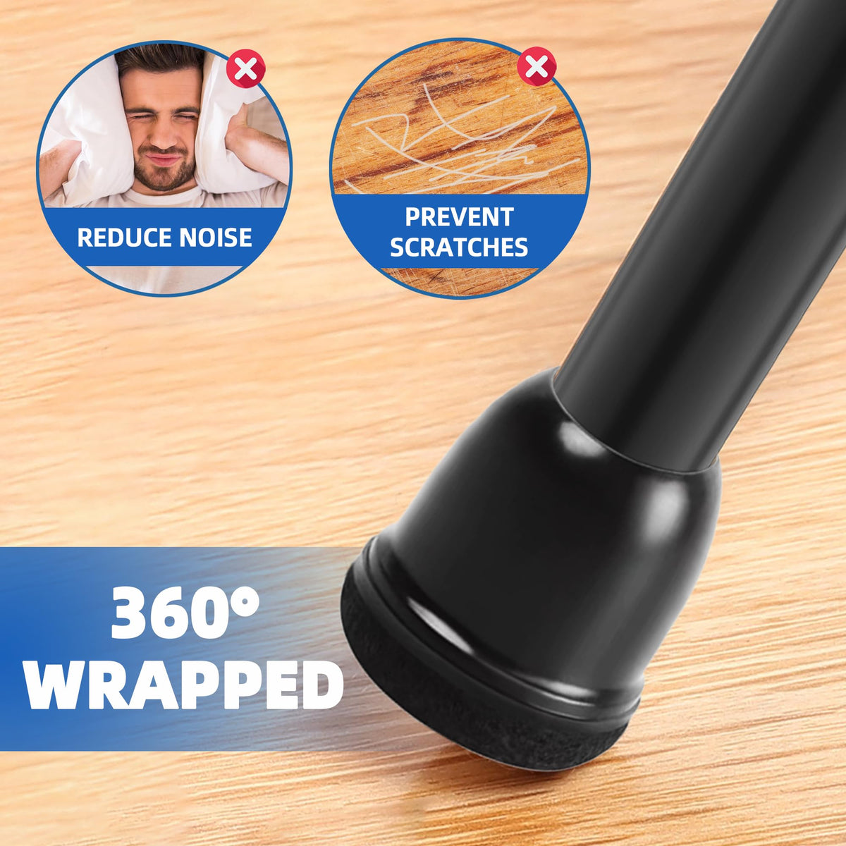 MOYOHIM upgraded TPR material offers durable, elastic protection for various furniture legs.