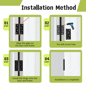 Heavy-duty MOZCORN hinge design supports up to 150 lb per hinge for versatile use