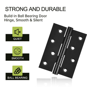 Powder-coated black MOZCORN hinges guard against coating wear