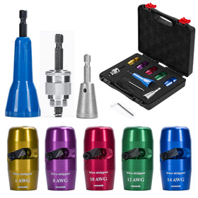 Mozeyerh wire stripper twister tool used with a drill for fast stripping