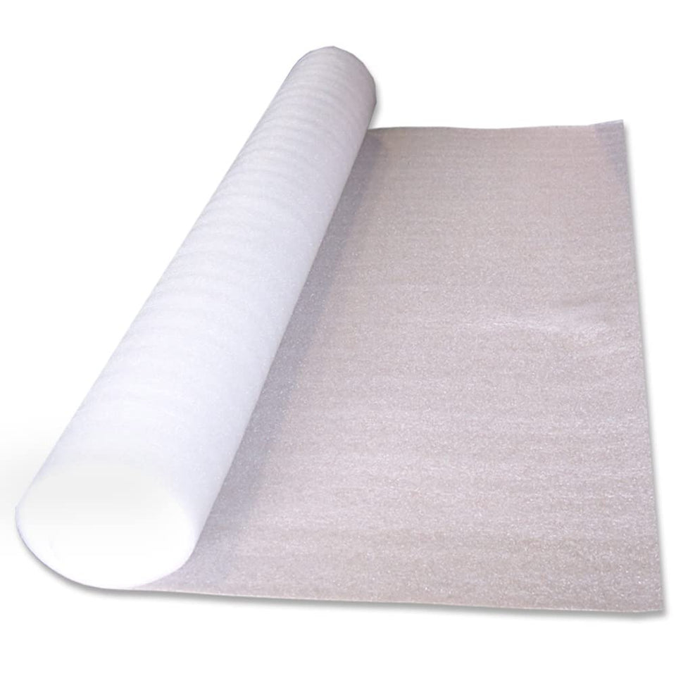 MP Global PolyFoam Underlayment roll unrolled for smooth laminate installation