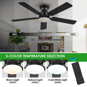 Mpayel ceiling fan with remote keeps speed and light control at your fingertips.
