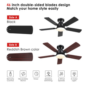 Mpayel indoor outdoor ready ceiling fan in black for patios and rooms