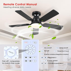 Mpayel modern black ceiling fan with light enhances bedrooms or patios