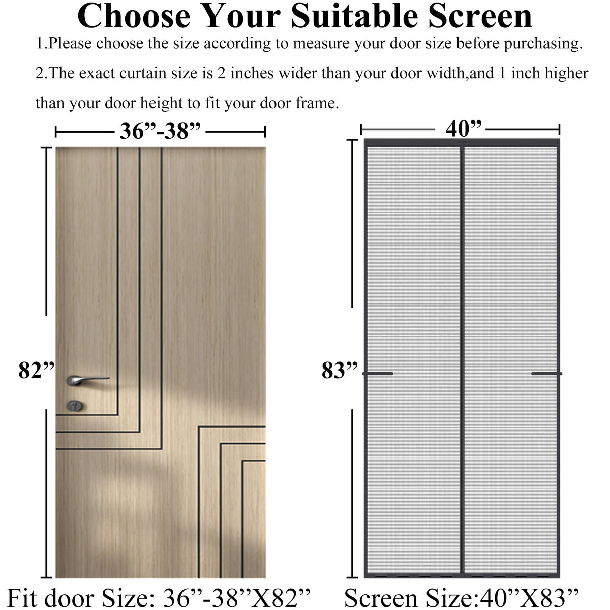 Mpmedo heavy-duty fiberglass mesh door screen offering tear resistance and ample ventilation.