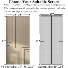 Mpmedo heavy-duty fiberglass mesh door screen offering tear resistance and ample ventilation.