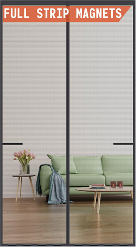 Mpmedo magnetic screen door with full-strip magnets for seamless closure
