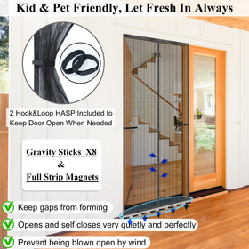Mpmedo screen door fits doors up to 36x80 inches for single entry